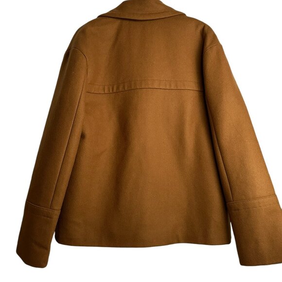J Crew cognac Melton wool Jacket Size 6 - Picture 2 of 9